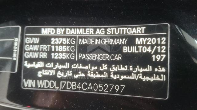 Photo 2 VIN: WDDLJ7DB4CA052797 - MERCEDES CLS 500 