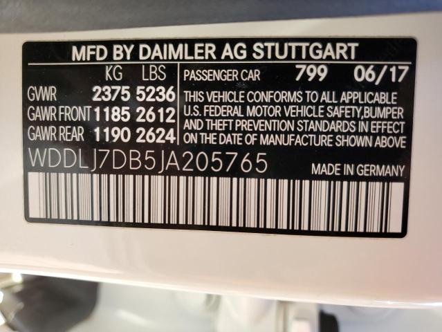 Photo 12 VIN: WDDLJ7DB5JA205765 - MERCEDES-BENZ CLS 550 