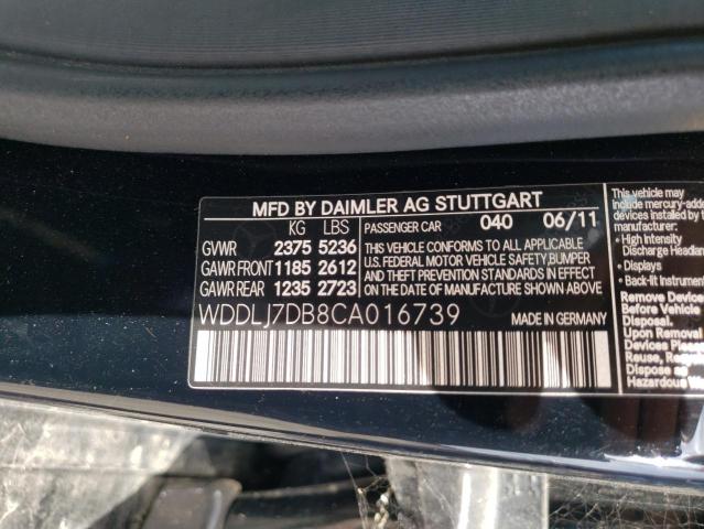 Photo 9 VIN: WDDLJ7DB8CA016739 - MERCEDES-BENZ CLS 550 