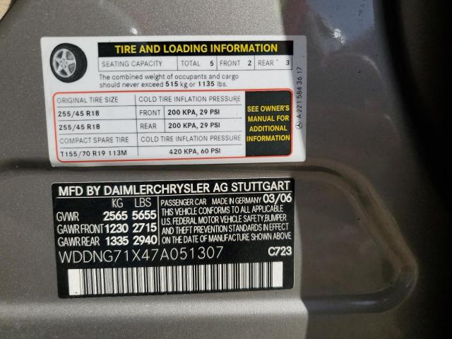 Photo 11 VIN: WDDNG71X47A051307 - MERCEDES-BENZ S 550 