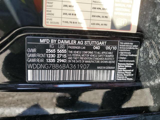 Photo 11 VIN: WDDNG7BB6BA361907 - MERCEDES-BENZ S 550 