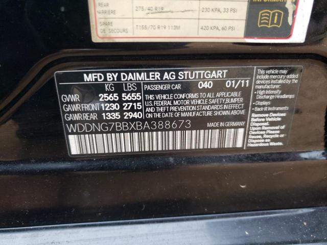 Photo 11 VIN: WDDNG7BBXBA388673 - MERCEDES-BENZ S 550 