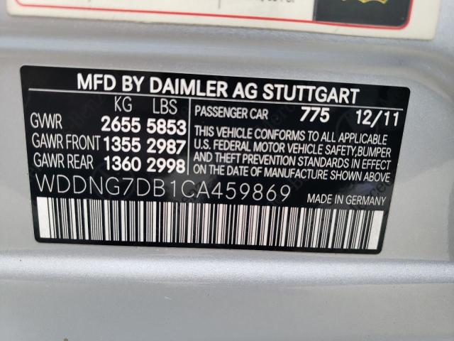 Photo 12 VIN: WDDNG7DB1CA459869 - MERCEDES-BENZ S 550 