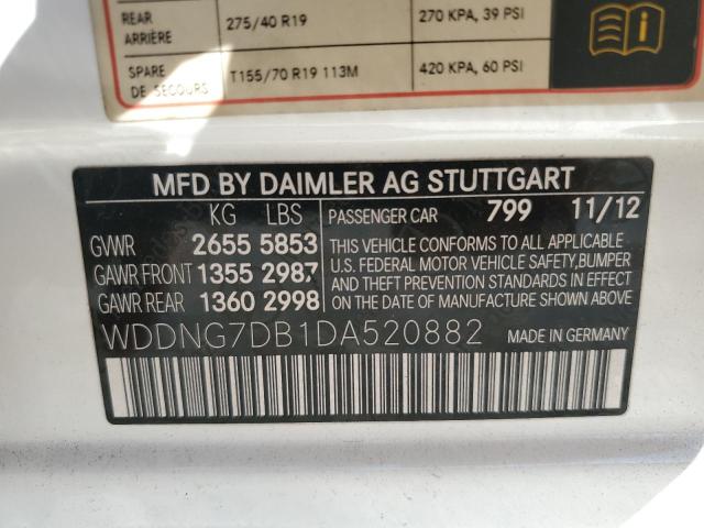 Photo 11 VIN: WDDNG7DB1DA520882 - MERCEDES-BENZ S 550 