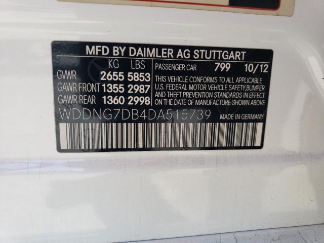 Photo 11 VIN: WDDNG7DB4DA515739 - MERCEDES-BENZ S 550 