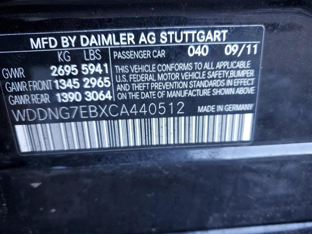 Photo 11 VIN: WDDNG7EBXCA440512 - MERCEDES-BENZ S-CLASS 