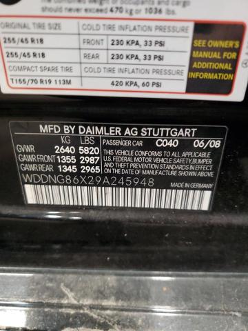 Photo 9 VIN: WDDNG86X29A245948 - MERCEDES-BENZ S 550 4MAT 