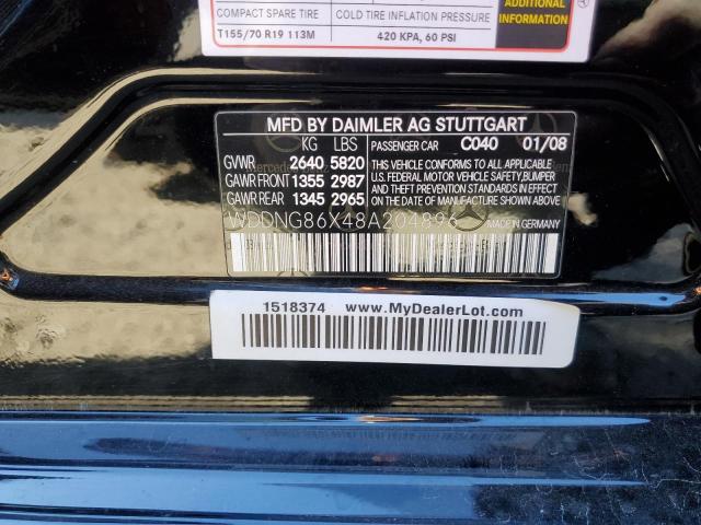 Photo 11 VIN: WDDNG86X48A204896 - MERCEDES-BENZ S 550 4MAT 