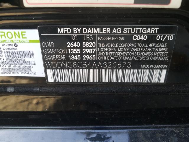 Photo 9 VIN: WDDNG8GB4AA320673 - MERCEDES-BENZ S 550 4MAT 