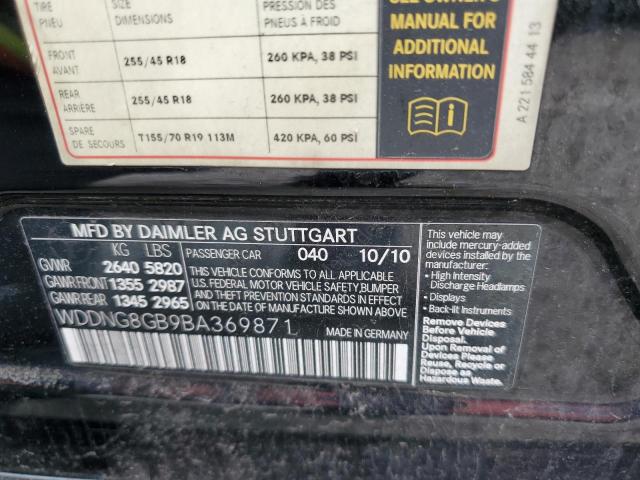 Photo 11 VIN: WDDNG8GB9BA369871 - MERCEDES-BENZ S 550 4MAT 