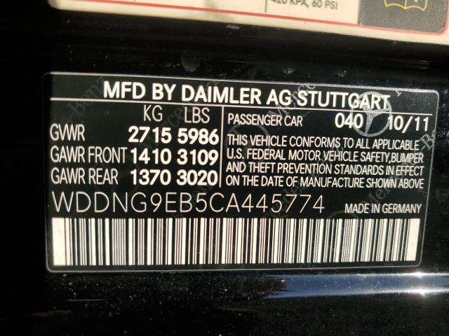 Photo 11 VIN: WDDNG9EB5CA445774 - MERCEDES-BENZ S 550 4MAT 