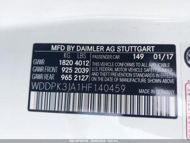 Photo 8 VIN: WDDPK3JA1HF140459 - MERCEDES-BENZ SLC 300 