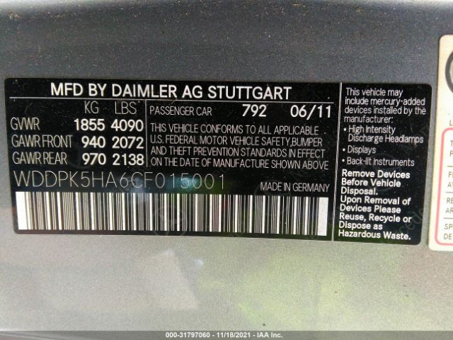 Photo 8 VIN: WDDPK5HA6CF015001 - MERCEDES-BENZ SLK-CLASS 