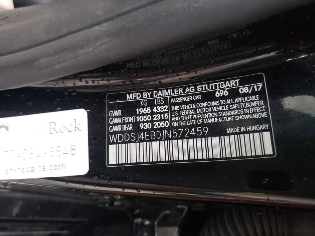 Photo 9 VIN: WDDSJ4EB0JN572459 - MERCEDES-BENZ CLA 250 