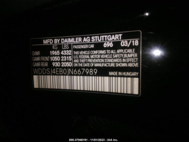 Photo 8 VIN: WDDSJ4EB0JN667989 - MERCEDES-BENZ CLA 250 