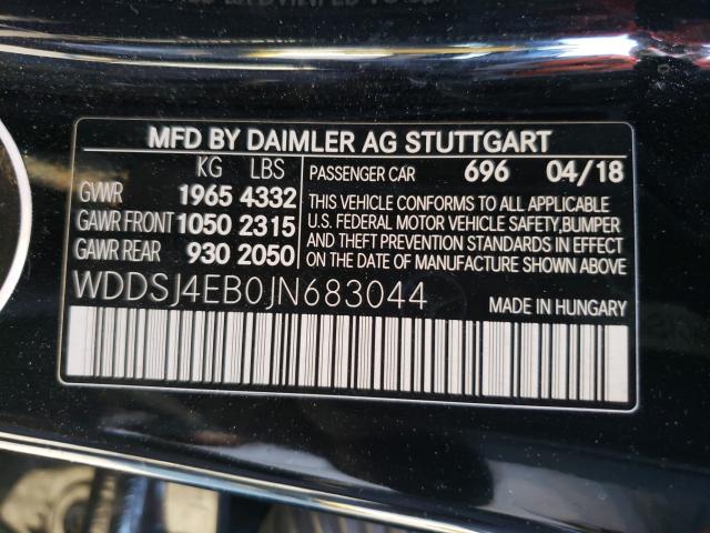 Photo 9 VIN: WDDSJ4EB0JN683044 - MERCEDES-BENZ CLA 250 