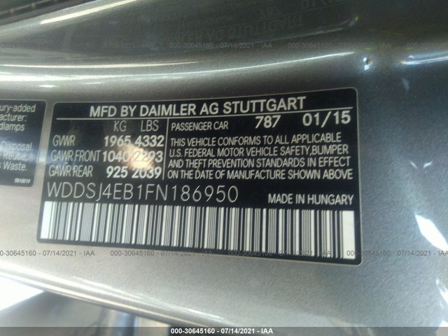 Photo 8 VIN: WDDSJ4EB1FN186950 - MERCEDES-BENZ CLA-CLASS 