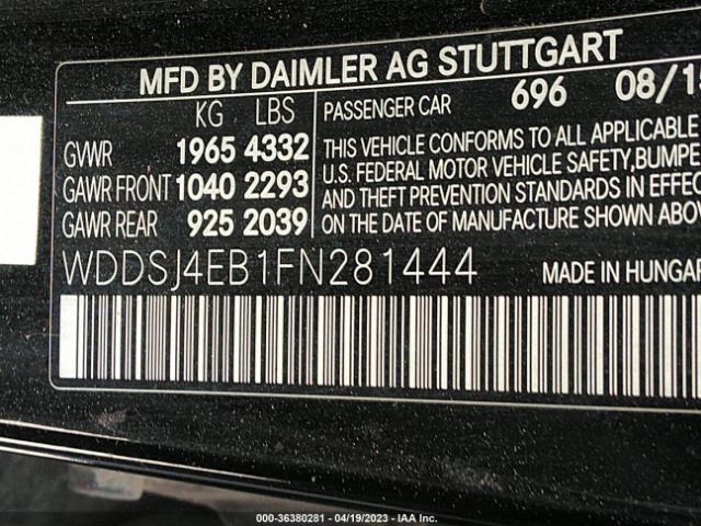 Photo 8 VIN: WDDSJ4EB1FN281444 - MERCEDES-BENZ CLA 250 