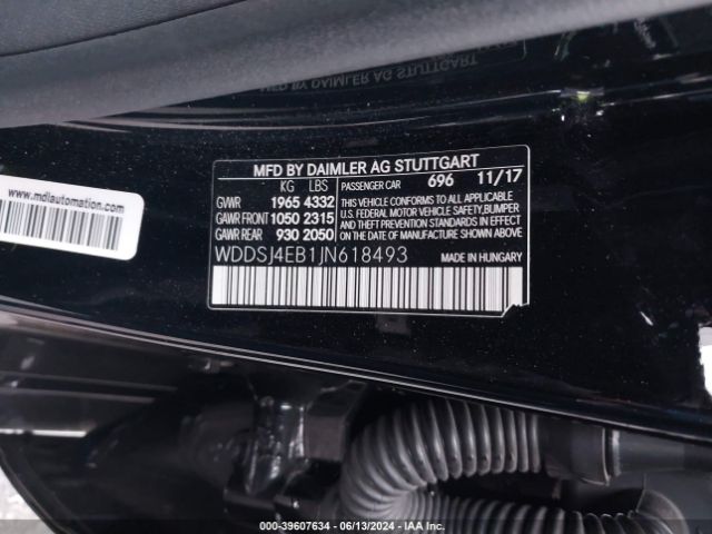 Photo 8 VIN: WDDSJ4EB1JN618493 - MERCEDES-BENZ CLA-CLASS 