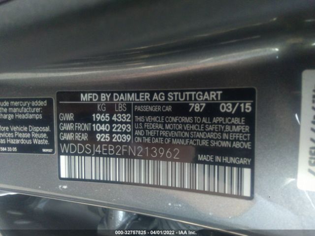 Photo 8 VIN: WDDSJ4EB2FN213962 - MERCEDES-BENZ CLA-CLASS 