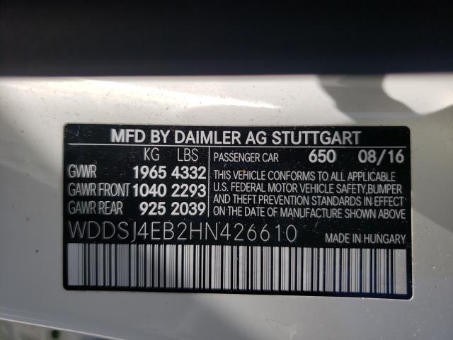 Photo 9 VIN: WDDSJ4EB2HN426610 - MERCEDES-BENZ CLA 250 