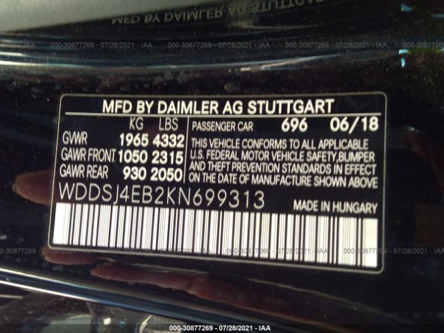 Photo 8 VIN: WDDSJ4EB2KN699313 - MERCEDES-BENZ CLA 