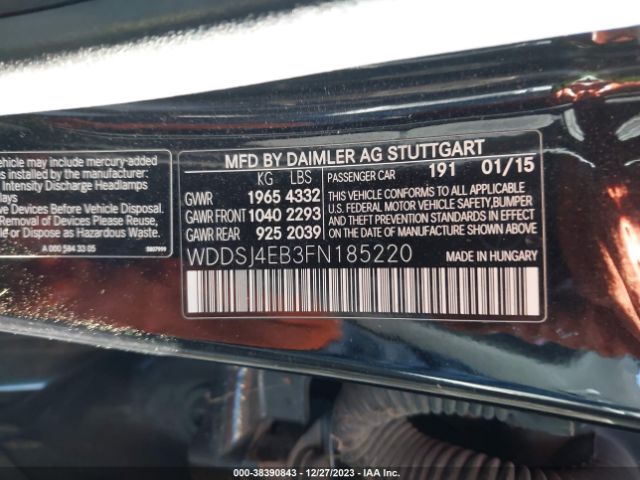 Photo 8 VIN: WDDSJ4EB3FN185220 - MERCEDES-BENZ CLA 250 