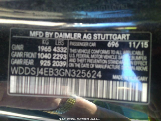 Photo 8 VIN: WDDSJ4EB3GN325624 - MERCEDES-BENZ CLA 