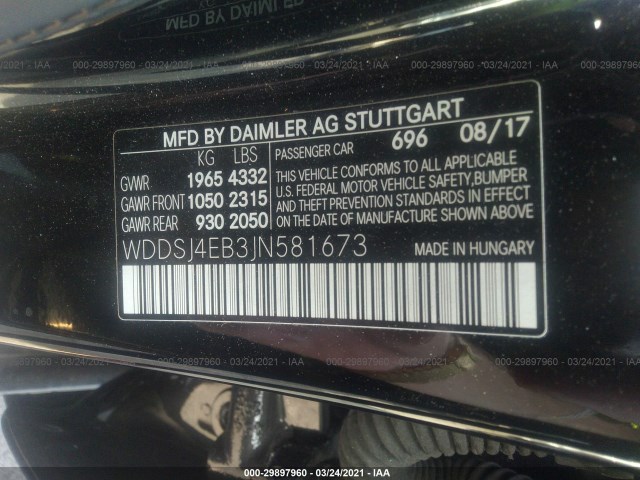 Photo 8 VIN: WDDSJ4EB3JN581673 - MERCEDES-BENZ CLA 