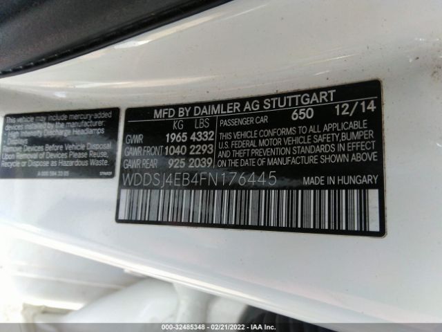 Photo 8 VIN: WDDSJ4EB4FN176445 - MERCEDES-BENZ CLA-CLASS 