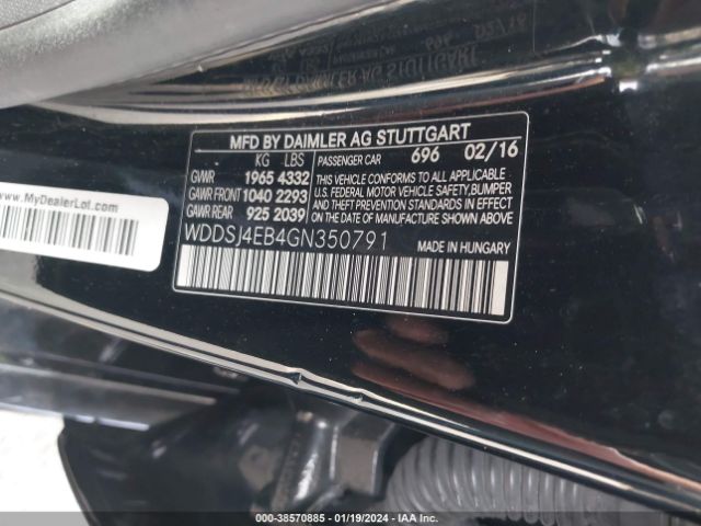 Photo 8 VIN: WDDSJ4EB4GN350791 - MERCEDES-BENZ CLA 250 