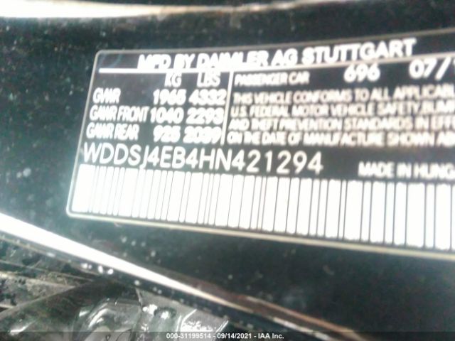 Photo 8 VIN: WDDSJ4EB4HN421294 - MERCEDES-BENZ CLA 