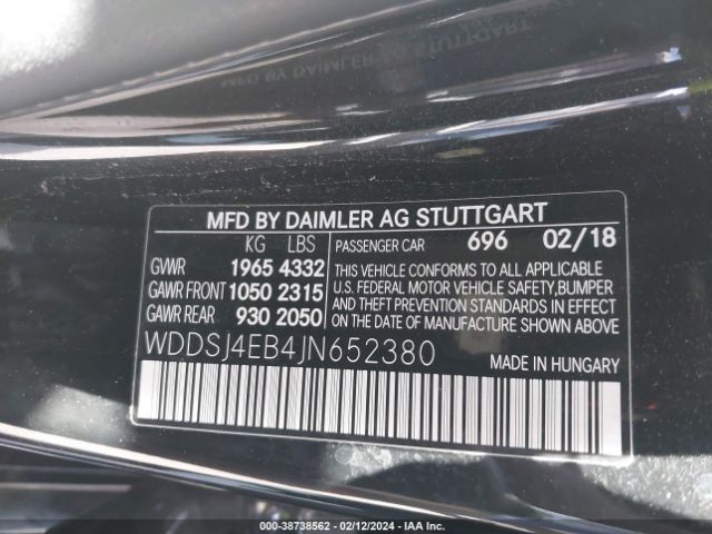 Photo 8 VIN: WDDSJ4EB4JN652380 - MERCEDES-BENZ CLA 250 