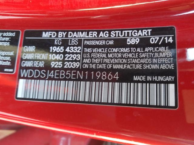 Photo 9 VIN: WDDSJ4EB5EN119864 - MERCEDES-BENZ CLA 250 