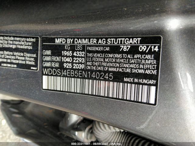 Photo 8 VIN: WDDSJ4EB5EN140245 - MERCEDES-BENZ CLA-CLASS 