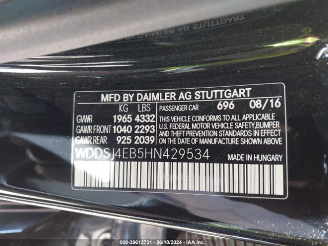 Photo 8 VIN: WDDSJ4EB5HN429534 - MERCEDES-BENZ CLA-CLASS 