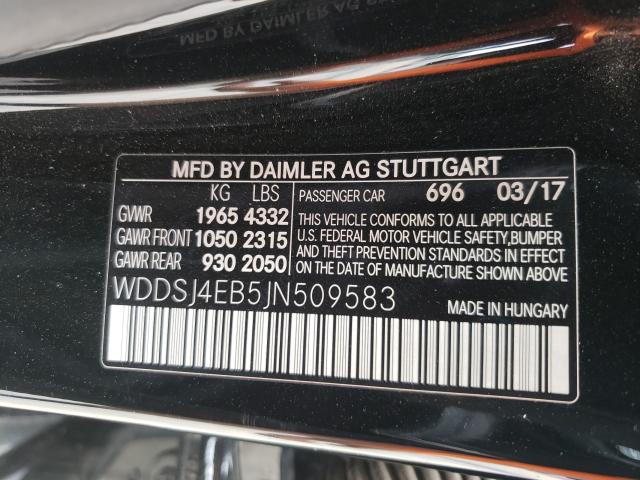 Photo 9 VIN: WDDSJ4EB5JN509583 - MERCEDES-BENZ CLA 250 