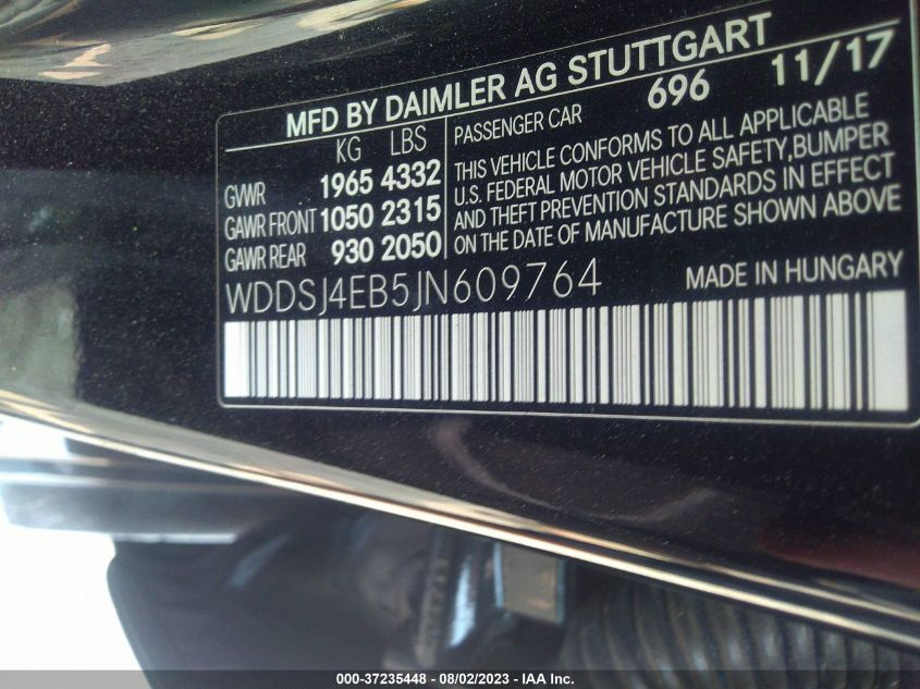 Photo 8 VIN: WDDSJ4EB5JN609764 - MERCEDES-BENZ CLA-KLASSE 