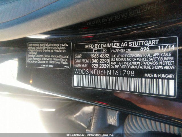 Photo 8 VIN: WDDSJ4EB6FN161798 - MERCEDES-BENZ CLA-CLASS 