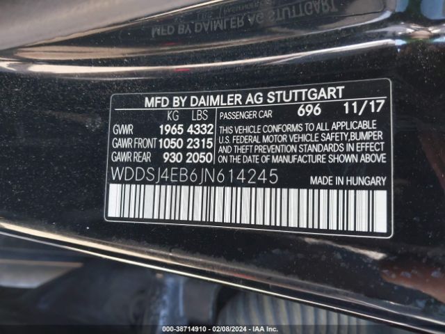 Photo 8 VIN: WDDSJ4EB6JN614245 - MERCEDES-BENZ CLA 250 