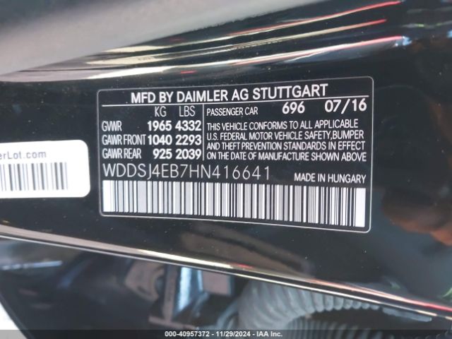 Photo 8 VIN: WDDSJ4EB7HN416641 - MERCEDES-BENZ CLA-CLASS 