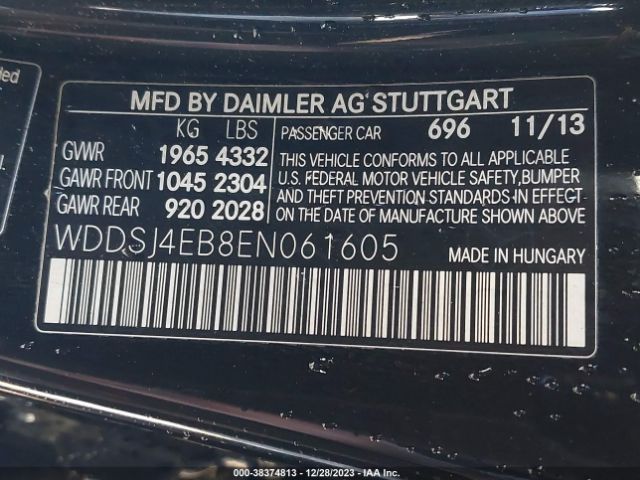 Photo 8 VIN: WDDSJ4EB8EN061605 - MERCEDES-BENZ CLA 250 