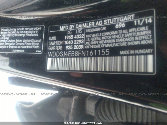 Photo 8 VIN: WDDSJ4EB8FN161155 - MERCEDES-BENZ CLA 250 