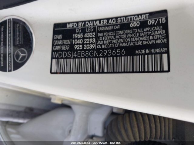 Photo 8 VIN: WDDSJ4EB8GN293656 - MERCEDES-BENZ CLA 250 