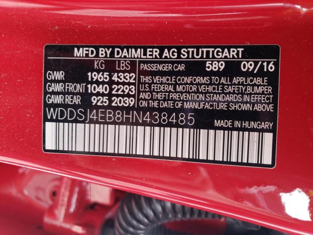 Photo 9 VIN: WDDSJ4EB8HN438485 - MERCEDES-BENZ CLA 250 