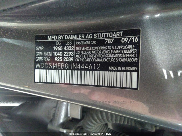 Photo 8 VIN: WDDSJ4EB8HN444612 - MERCEDES-BENZ CLA 