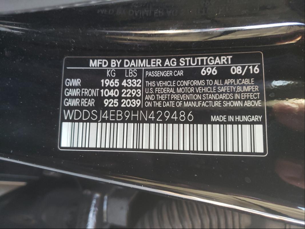 Photo 9 VIN: WDDSJ4EB9HN429486 - MERCEDES-BENZ CLA 250 