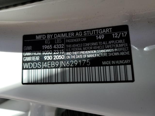 Photo 9 VIN: WDDSJ4EB9JN629175 - MERCEDES-BENZ CLA 250 