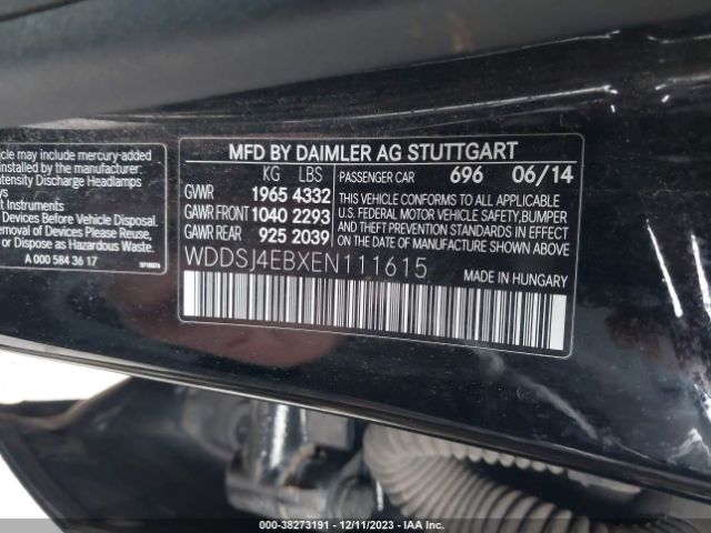 Photo 8 VIN: WDDSJ4EBXEN111615 - MERCEDES-BENZ CLA 250 