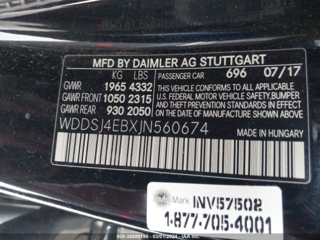 Photo 8 VIN: WDDSJ4EBXJN560674 - MERCEDES-BENZ CLA 250 